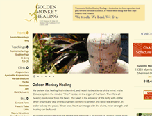 Tablet Screenshot of goldenmonkeyhealing.com